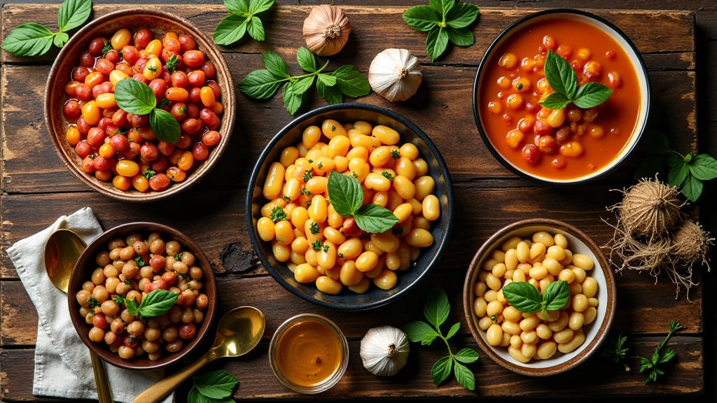 Pratos de feijão tradicional português